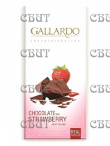Шоколад Gallardo 80гр молочный с начинкой со вкусом клубники (6штx12бл)  Т-208