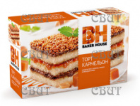 Торт бисквитный Baker Hause Кармельон  350г/8шт   