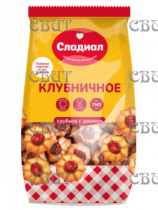 Клубничное сдобное с джемом (курабье) х/б 1кг/5шт 676