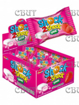 жев.резинка с начинкой SHOCK 2 SHOCK клубника 4г*100шт*20бл GUM 078