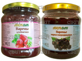 Варенье ассорти (клубника,черная смородина) 520г*12шт