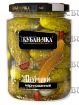Огурцы маринованные (6-9см) Кубаночка Гост 720г/8шт ст/б