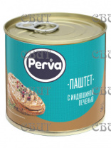 Паштет печеночный с индюшиной печенью 250г*15шт Perva  ключ