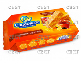 Вафли Сладонеж с вареной сгущенкой 170г/24шт ТМ06