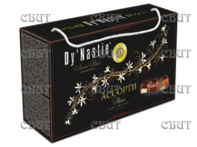 DY'NASTIE ЧЕМОДАНЧИК Конфеты шоколадные АССОРТИ BLACK (черная) 155г/8шт