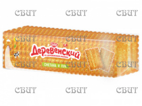 Деревенский крекер сметана и лук 380г*15шт 39020 
