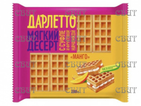 Мягкий десерт с суфле и фруктовой начинкой Манго Дарлетто 288г*6шт (22%)