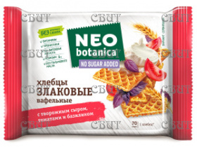ваф.хлебцы Neo botanica NO SUGAR ADDED злаковые с творожным сыром томат и базилик 75г/18шт СПЕЦЦЕНА