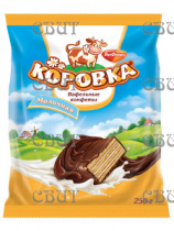 Коровка Молочная (вафельные) 250г/6шт СПЕЦЦЕНА
