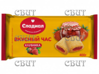 Вкусный час с начинкой клубника 400г/9шт 672 СПЕЦЦЕНА 