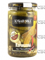 Огурцы360 маринованные Корнишоны по-чилийски Кубаночка 360г(370 мл)/12шт ст/б 