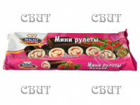 Мини-Рулеты бискв Мастер десерта с нач малина (глазир) 175/15шт 