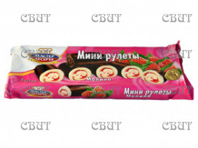 Мини-Рулеты бискв Мастер десерта с нач малина (глазир) 175/15шт 