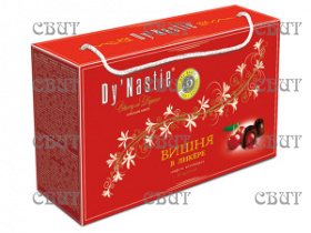 DY'NASTIE ЧЕМОДАНЧИК Конфеты шоколадные Вишня в ликере 160г/8шт