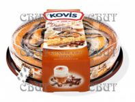 Пирог бисквитный Kovis с нач шоколадно-карамельной 400гр/6шт у