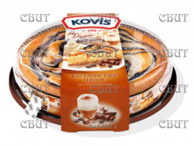 Пирог бисквитный Kovis с нач шоколадно-карамельной 400гр/6шт у