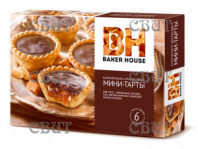 МИНИ-ТАРТЫ ТМ Baker House с карам.-арахис. начинкой 240г*8шт