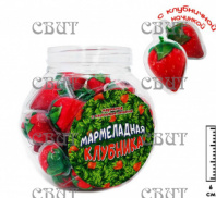жев.мармелад с начинкой Мармеладная Клубника 10г*50шт*12бл 4447