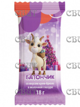 НГ Батончик с начинкой крем-брюле в мол глазури 18г*30шт*12бл