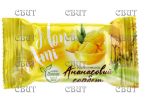 конфеты MonAmi со вкусом Ананасовый сорбет с цукатами 3 кг C034