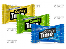 Мини-карамель Candy time леденцовая Микс (дв мята, лед лимон, мороз яблоко) 1кг*3шт 743 