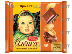 Аленка с арахисом 70г/80шт (4бл*20шт) СПЕЦЦЕНА