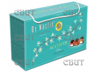 DY'NASTIE ЧЕМОДАНЧИК Конфеты шоколадные АССОРТИ BREEZE (голубая) 155г/8шт