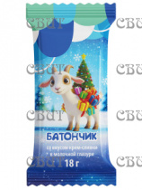 НГ Батончик с начинкой крем-сливки в мол глазури 18г*30шт*12бл 