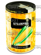 Кукуруза сахарная в зернах Кубаночка Гост 360г/12шт ст/б