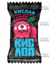 Мини-карамель леденцовая Кислоп с нач.со вкусом вишни 1кг*3шт 420 