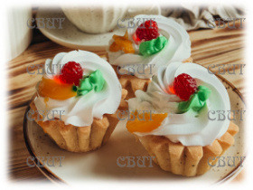 Корзиночка со сливками (малиновая) 320г*18шт 5 сут