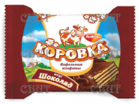 Коровка вкус Шоколад (вафельные) 250г/6шт СПЕЦЦЕНА